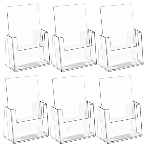 Acrylic Brochure Holder x 9 Inches, Clear Literature Holder Acrylic 6