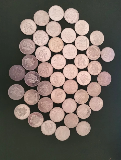 Splendide lot de 45 pièces  50 francs HERCULE en argent 900/1000eme- Etat SPL