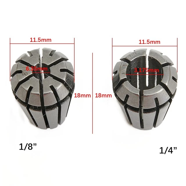 ER11 1/4 + 1/8 Inch Spring Collet For CNC Milling Lathe Tools Spring Steel Set