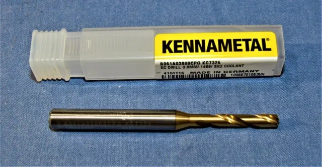 Kennametal Screw Machine Length Drill Bit 0.1496″ Dia, 140 °, Solid Carbide