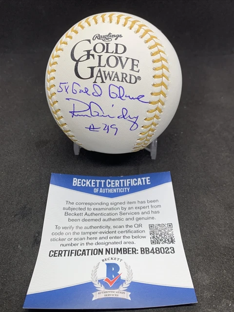 Ron Guidry Signed Official Gold Glove Award Baseball Beckett Cert Ron Guidry Signed Official Gold Glove Award Baseball Beckett Cert