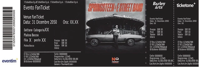 1 biglietto CONCERTO BRUCE SPRINGSTEEN FERRARA PIT B 18-05-23 ultimo disp