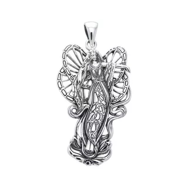 Lotus Fairy .925 Sterling Silver Pendant by Peter Stone Fine Jewelry