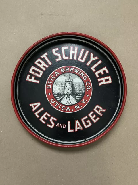 Fort Schuyler Ales And Lager Beer Serving Tray Utica Brewing Co