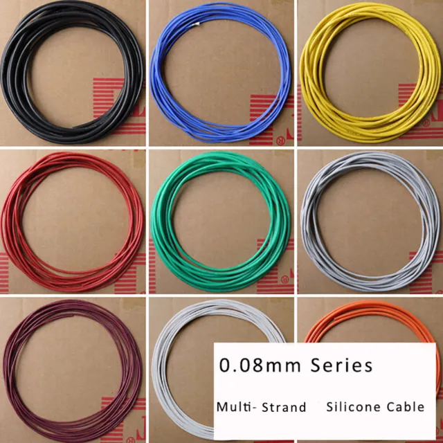 14/16/18/20/22/24/26/28/30AWG UL Strand Wire Silicone Flexible Cables Coloured 3