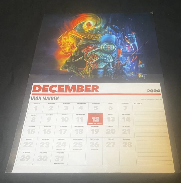 METAL HAMMER 2024 Calendar (Iron Maiden/Ghost/Metallica) £3.99