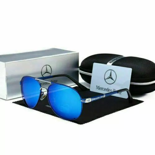 Mercedes AMG Herren UV400 Sonnenbrille Sport Driving Golf Outdoor Aviator Brille