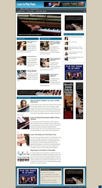 Imparare A Giocare Pianoforte Sito Web per Vendita Con Affiliates & Nuovo Gratis