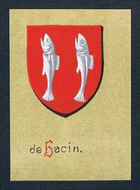 19 20. Jh De Hacin Blason Acquarelli