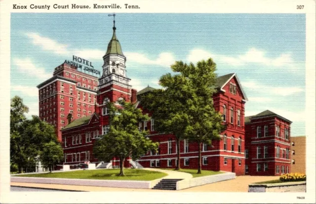 Postcard  Knox County Court House Knoxville Tennessee TN c.1930-1945        N692