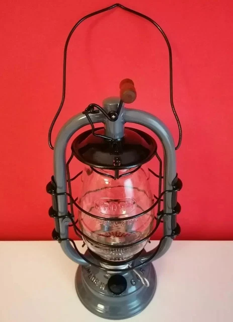 Lampada Ad Olio Originale Lanterna A Olio Vintage In Vetro E - 9