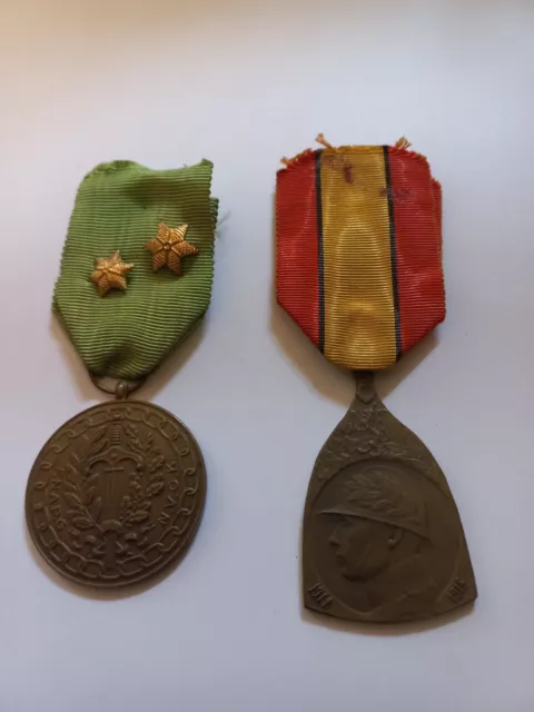 Médaille militaire belge commémorative guerre 1914 1918 et FNAPG WW1/Military