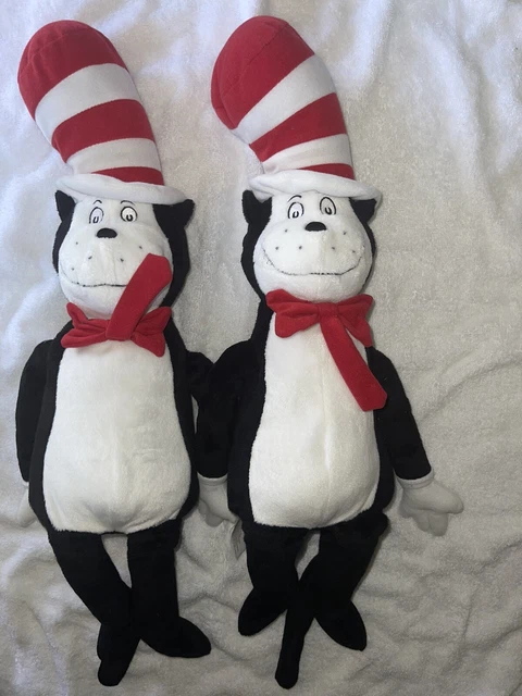 Vintage Kohls Cares Dr Suess Cat in the Hat 20 inch Plush Lot Of 2 ( 1957