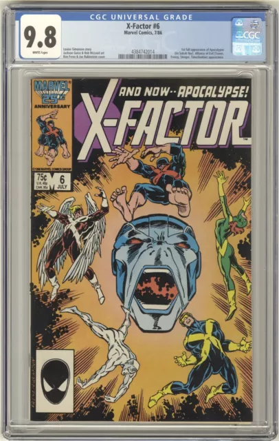 X-Factor #6 CGC 9.8 HIGH GRADE Marvel Comic KEY 1st Full Apocalypse Appearance