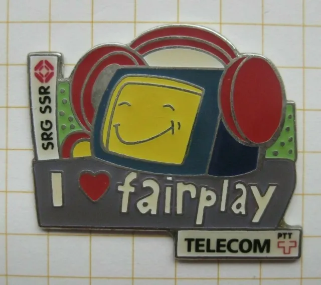 I LOVE FAIR PLAY TELECOM PTT  / POST / SCHWEIZ  ............. Pin (199d)