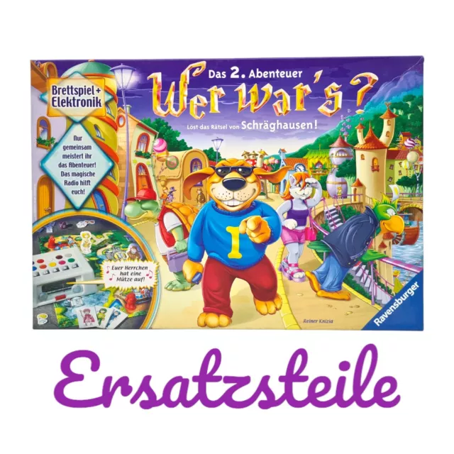 Wer wars? Das 2. Abenteuer - Ravensburger Brettspiel Ersatzteile zur Auswahl