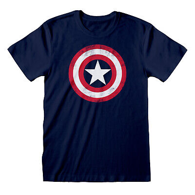 Official Marvel Avengers Assemble Captain America Distressed Shield  Youth