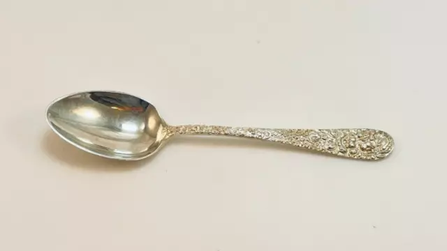 Stieff Rose Sterling Silver Oval Soup Dessert Spoon - 6 5/8" - No Monogram