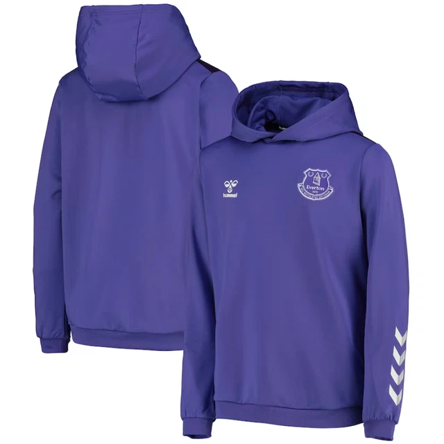 Felpa con cappuccio calcio Everton per bambini (taglia 10y) Hummel da allenamento - Nuova
