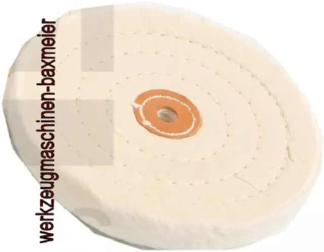 150 mm Polierscheibe Baumwolle Weiß weich zur Feinpolitur für Poliermaschinen