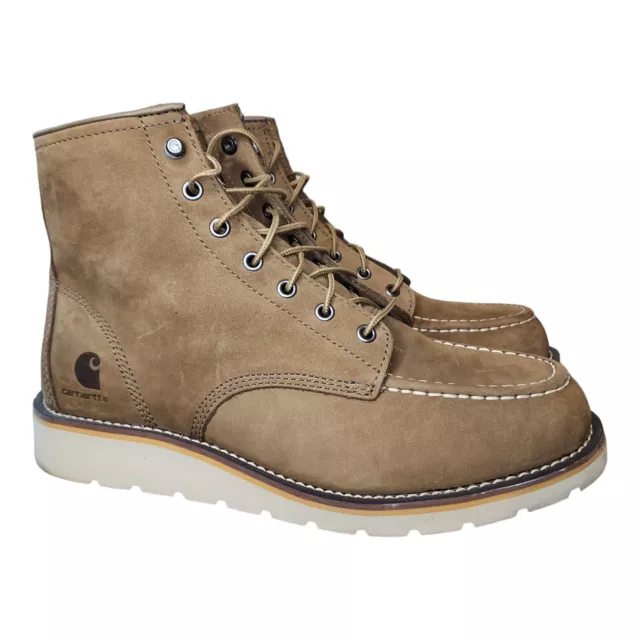 CARHARTT WORK BOOTS 6 Inch Moc Soft Toe Mens Size 10 FW6077-M Coyote ...