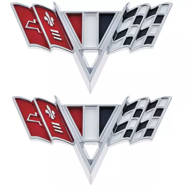 OER Diecast Front Fender Emblem Set For 1964-1967 Camaro Impala Nova Chevelle