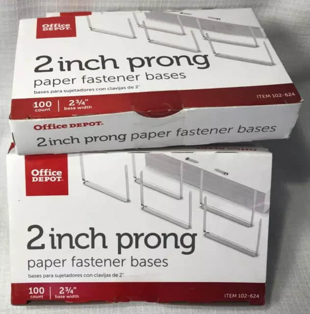 Acco Prong Bases for Two-Piece Paper Fasteners 2 Cap. 2 3/4 Center Silver 100
