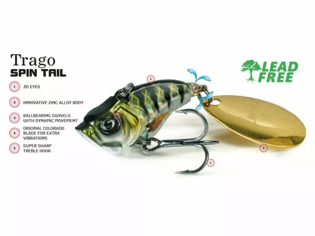 Molix Trago Spin Tail 3cm 1.1/4in 14g 1/2oz Lure COLOURS