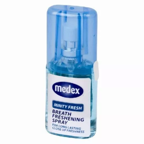 X 4 MEDEX QUALITÉ SUPÉRIEURE 20 ml COMME NEUF SPRAY BOUCHE À SOUFFLE FRAIS MAUVAISE HALEINE NUZ1 2