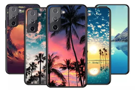 Summer Beach Sunset Capa Cover Case For Samsung Galaxy S23 S22 S21 Series A Note