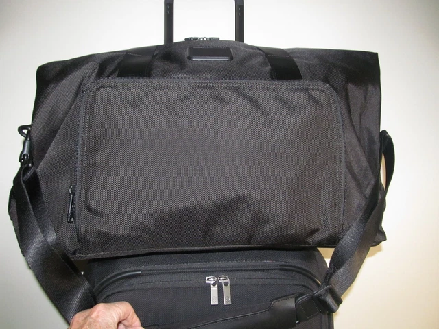 TUMI Alpha Black Large Expansion Travel Duffle, FTX Ballistic Nylon/Leather, NWT 8