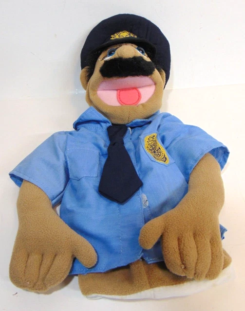 POLICE OFFICER COP Hand Puppet Melissa and Doug (no stick) Educational