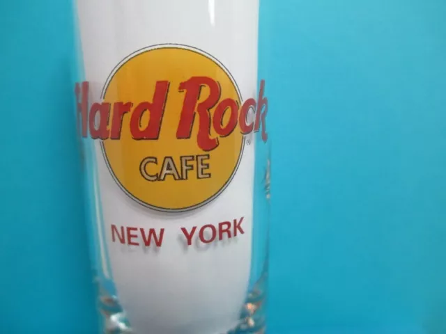 Hard Rock Cafe New York Shot Glass 4'' Tall Red Letters New 2