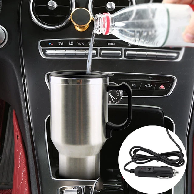 500ML Car Based Heating Stainless Steel Cup Kettle 12V Travel Coffee Heated Mug