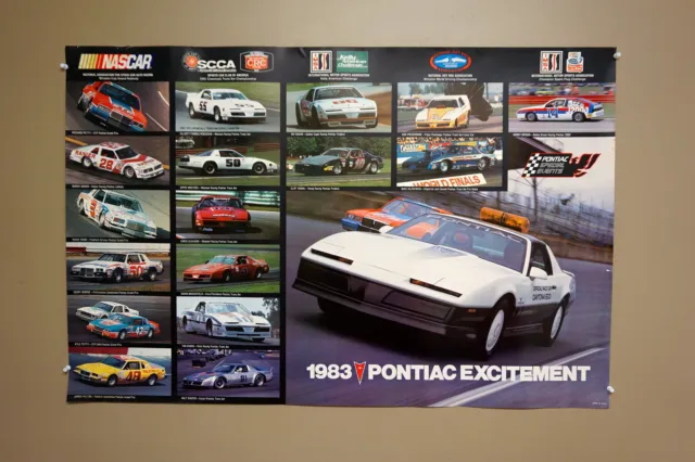 1983 Pontiac Excitement Racing Competition Large Poster (NASCAR, SCCA, IMSA)