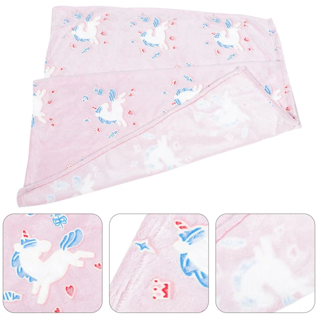 Manta de franela luminosa manta rosa poliéster