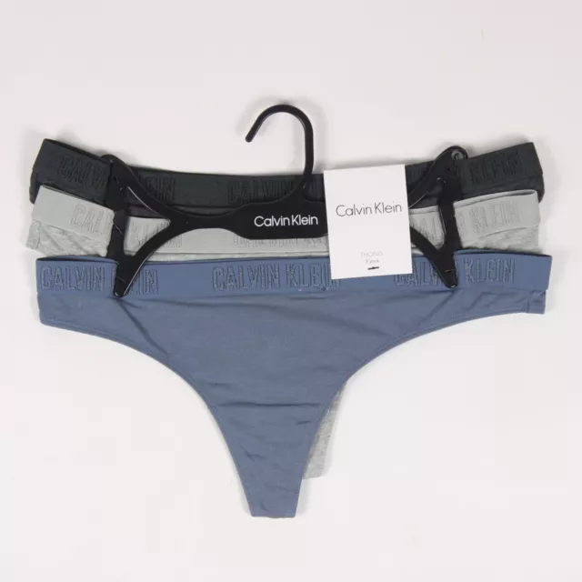 CALVIN KLEIN THONGS Panties Women's Small 2 Pair (Peach & Gray ) Thick Band  NWT $27.98 - PicClick