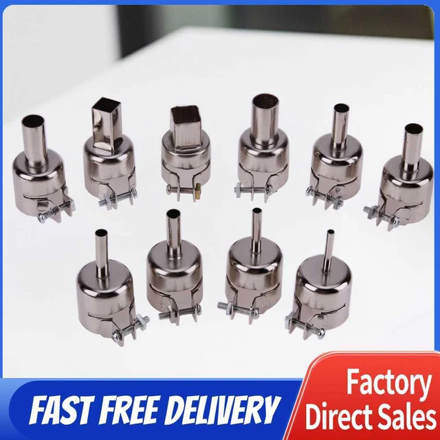 10Pcs Heat Gun Nozzles Solder Kit Set for 850 Hot Air Soldering Station
