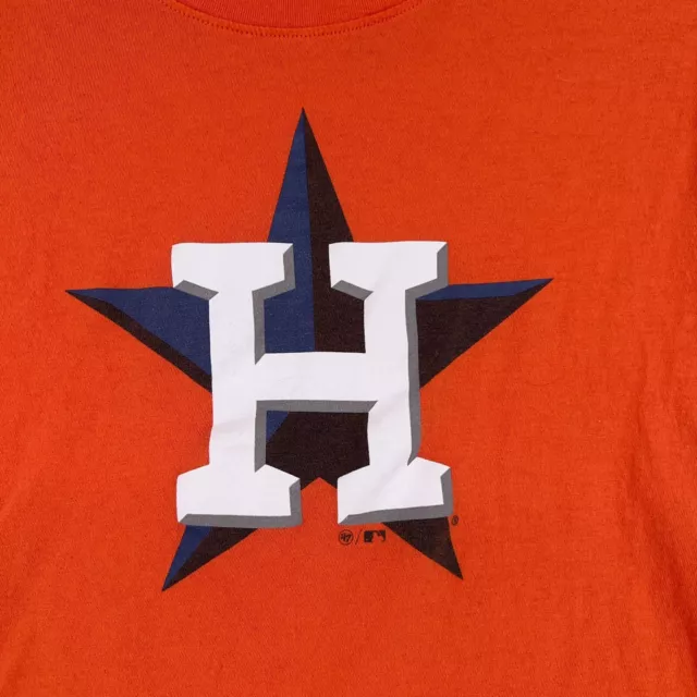 Houston Astros Shirt Womens Small Orange Short Sleeve MLB Baseball '47 Brand 3