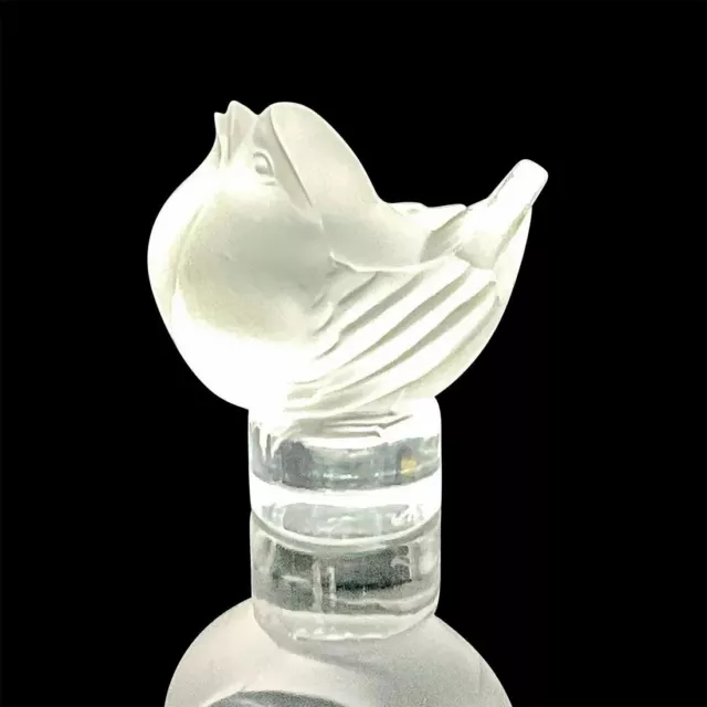 Lalique Crystal France Sparrow Paperweight Signed Frosted