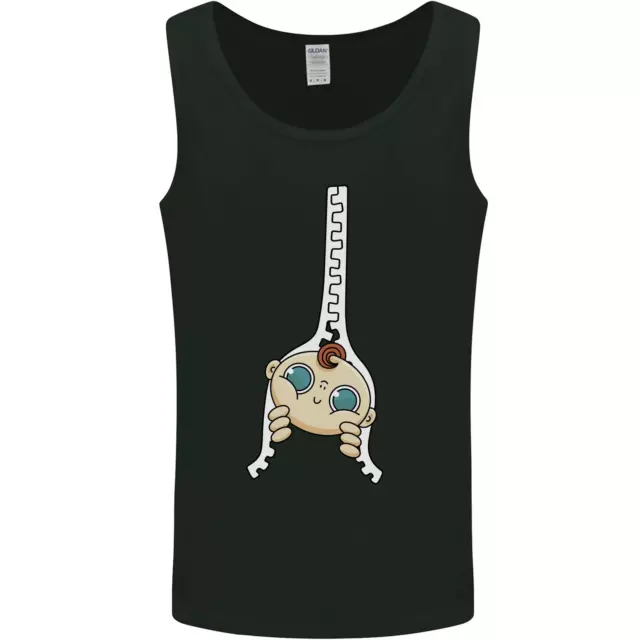 Baby Zipper New Baby Pregnancy Pregnant Mens Vest Tank Top