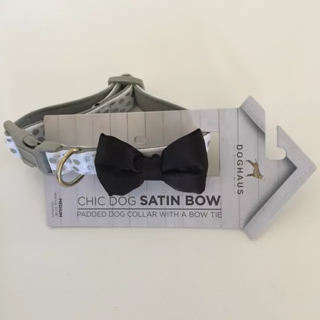 NEW Doghouse Chic (M) Dog Bow Tie Collar Medium Pet 10”-16” Neck