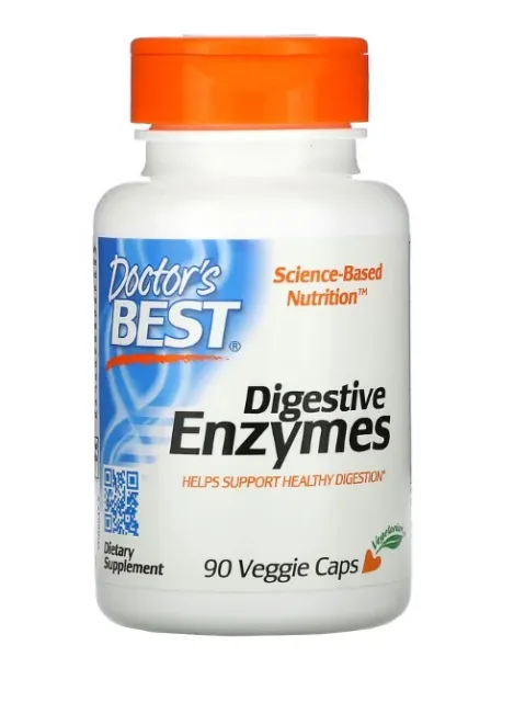 Doctor's Best enzimas digestivas, 90 cápsulas vegetarianas