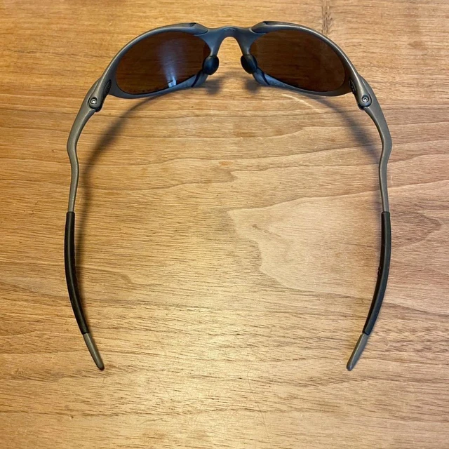 OAKLEY ROMEO X-METAL Black Iridium sunglasses with storage bag mens sports glass