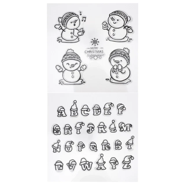 2 Pcs Kieselgel Stempel Aus Silikon Scrapbooking-DIY-Stempel Winter Klar