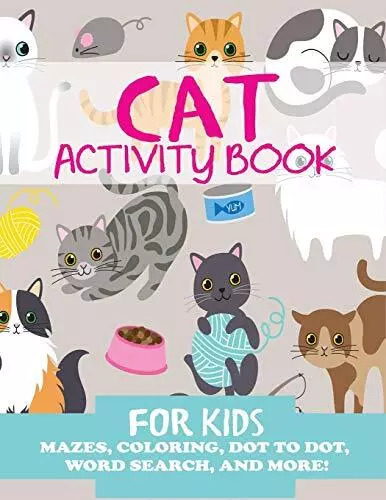 Cat Activity Book for Kids: Mazes, ..., Blue Wave Press