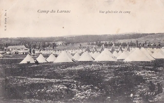 CPA 12 AVEYRON Env. Millau CAMP DU LARZAC Vue générale du Camp - Militaires 1905