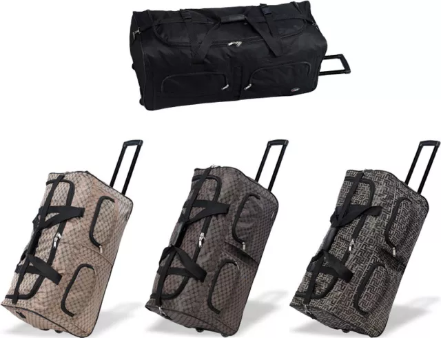 30" /36" /40" Polyester Rolling Duffle Bag Travel Wheeled Luggage Suitcase