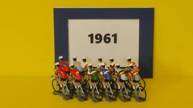 FIGURINE CYCLISTE - CYCLIST FIGURE - 1961 TOUR DE FRANCE COMPLET (12 Figurines)