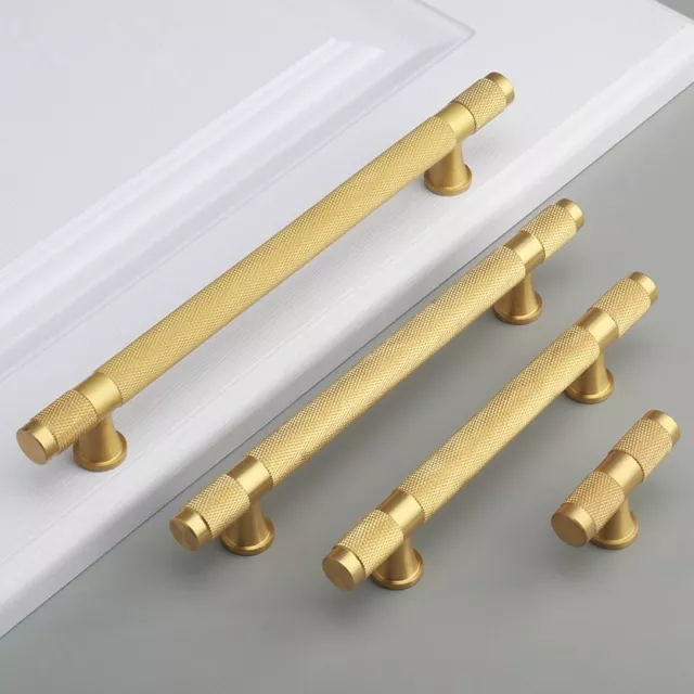 Brass Kitchen Cabinet Knobs Gold Drawer Dresser Pulls Cupboard Closet Handle Bar